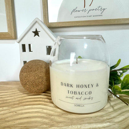 Dark Honey & Tobacco Cork Candle