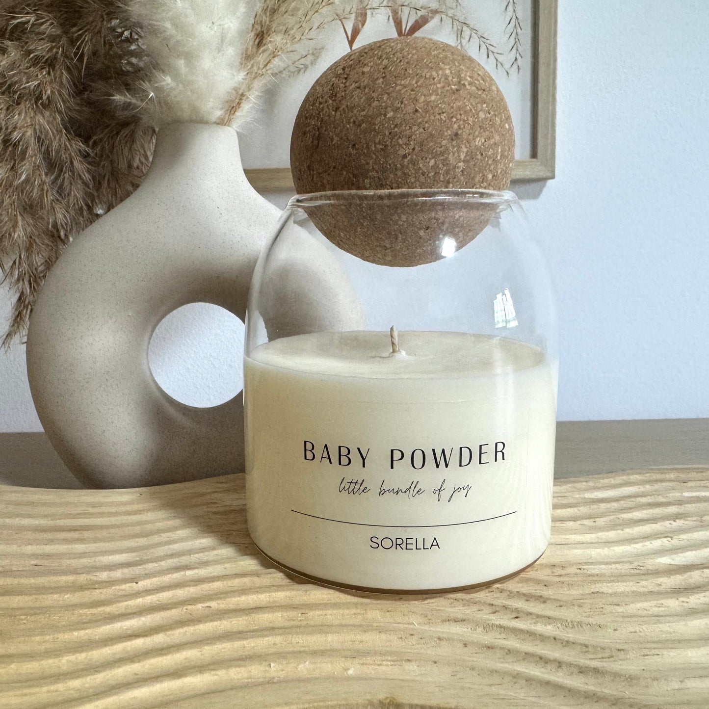 Baby Powder Soy Wax Candle - Cork