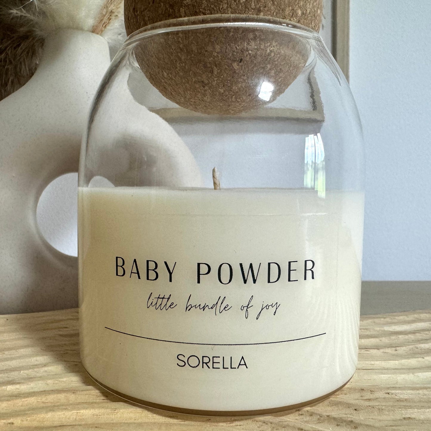 Baby Powder Soy Wax Candle - Cork