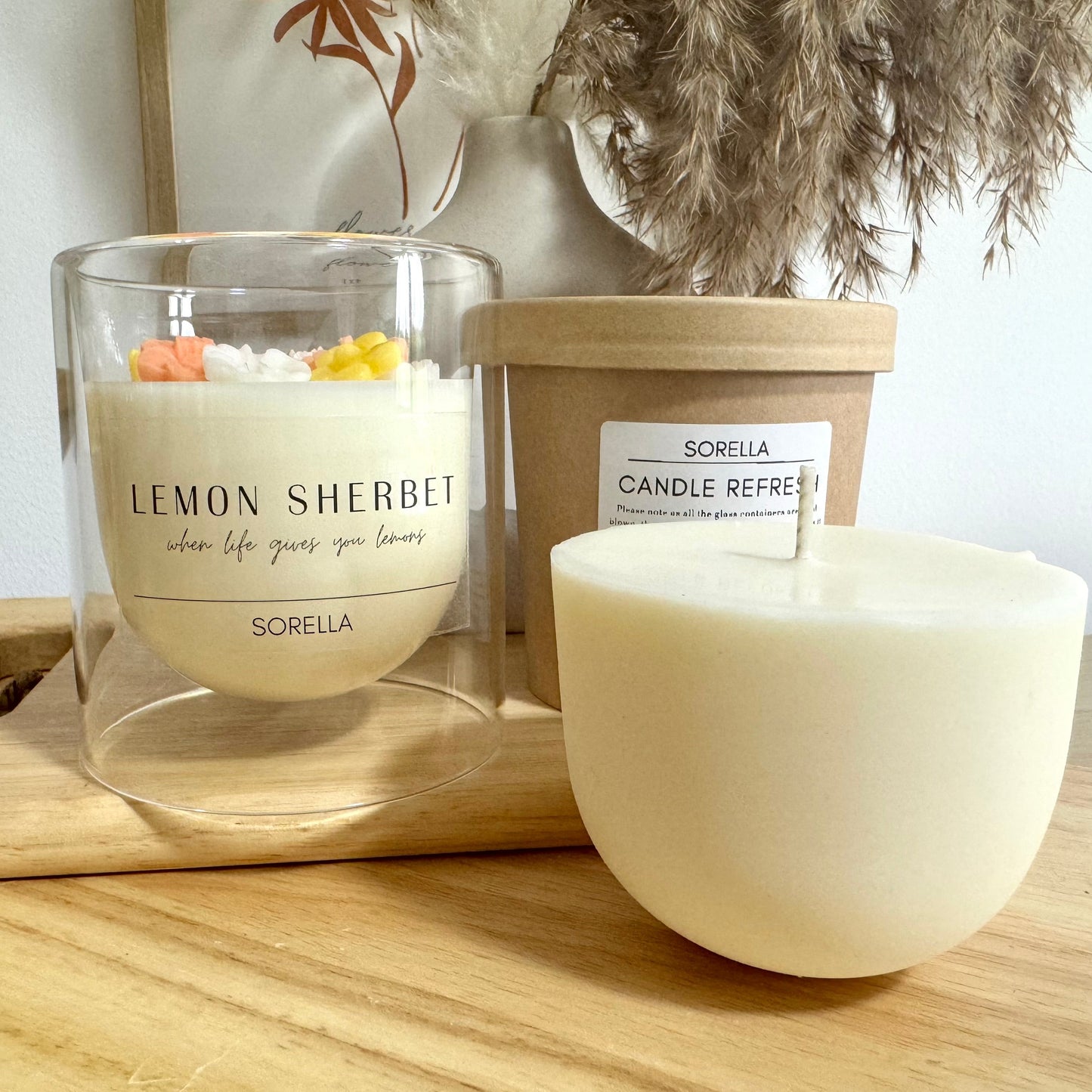 Lemon Sherbet Soy Wax Candle - Dome