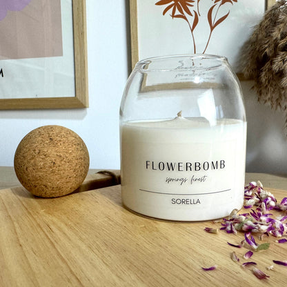 Flowerbomb Soy Wax Candle - Cork