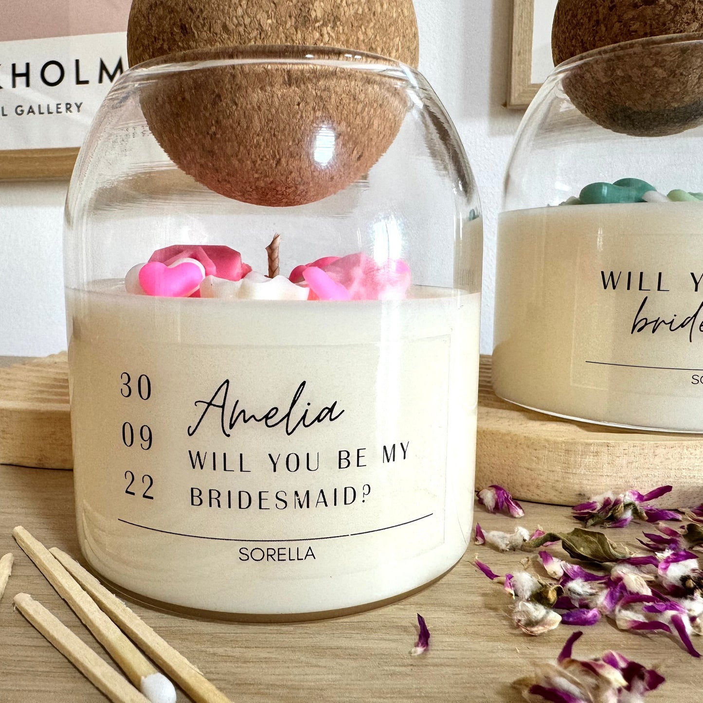 Bridesmaid Cork Candle