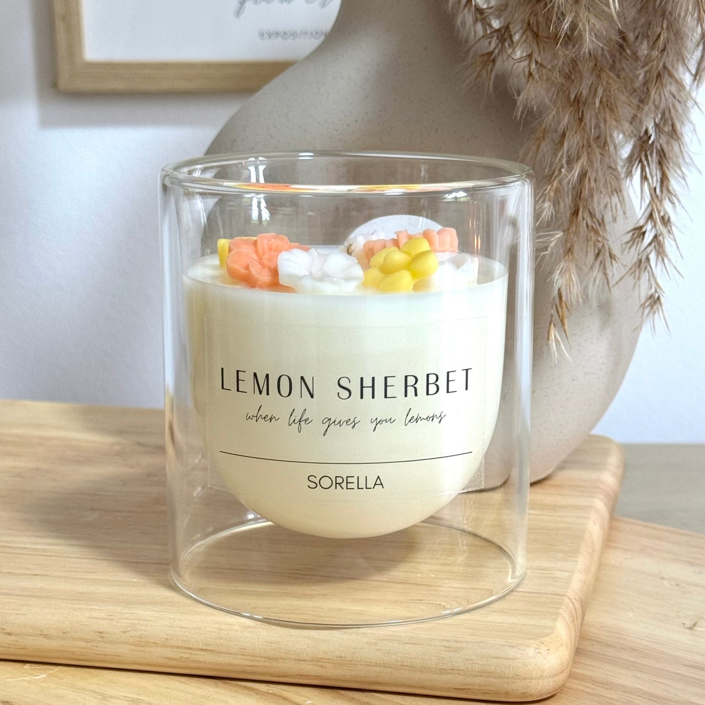 Lemon Sherbet Soy Wax Candle - Dome