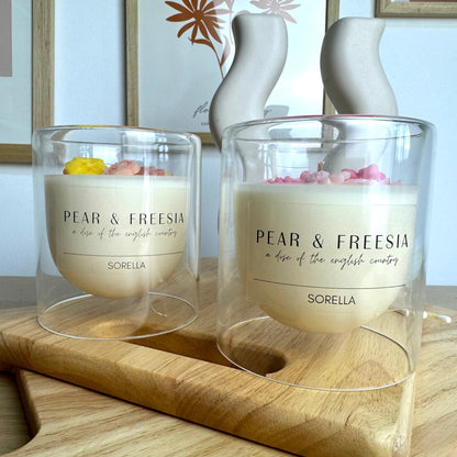 Pear & Freesia Soy Wax Candle - Dome