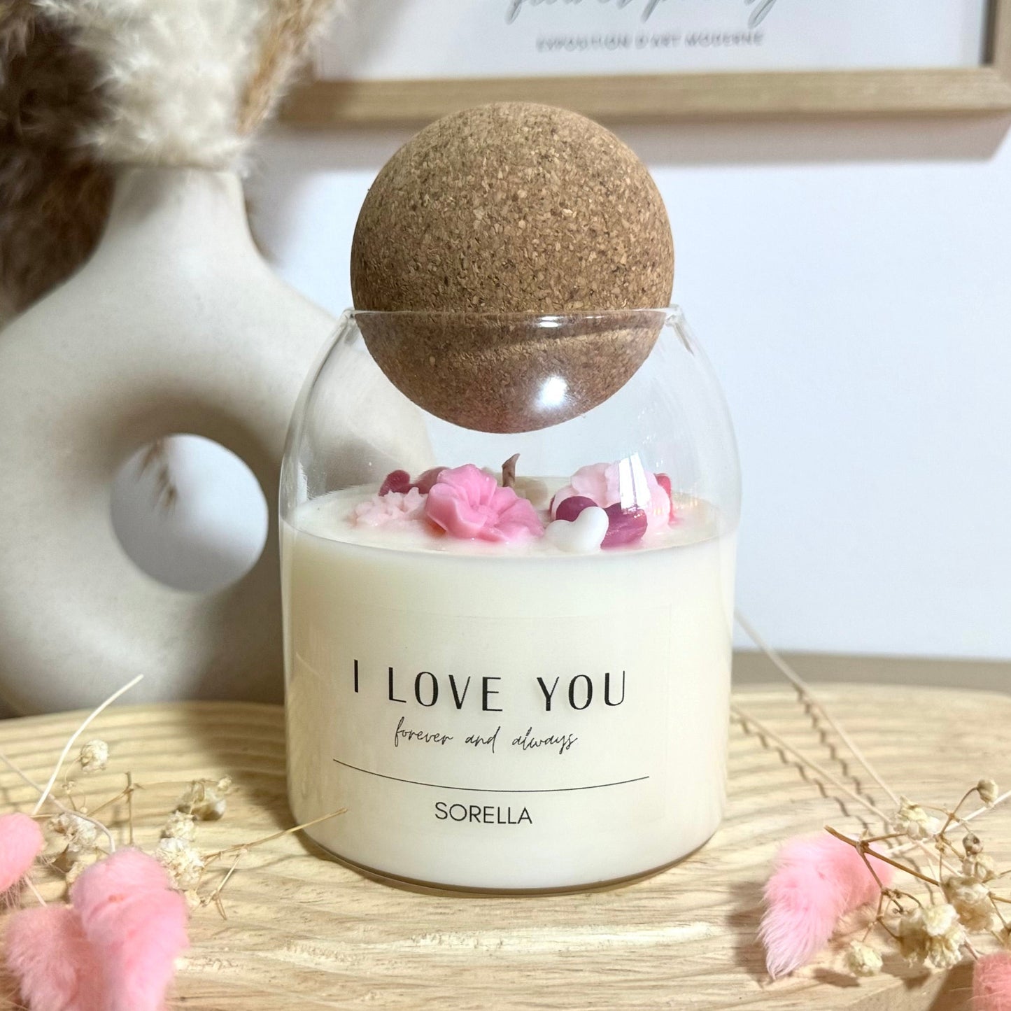 Valentines Day Soy Wax Candle - Cork