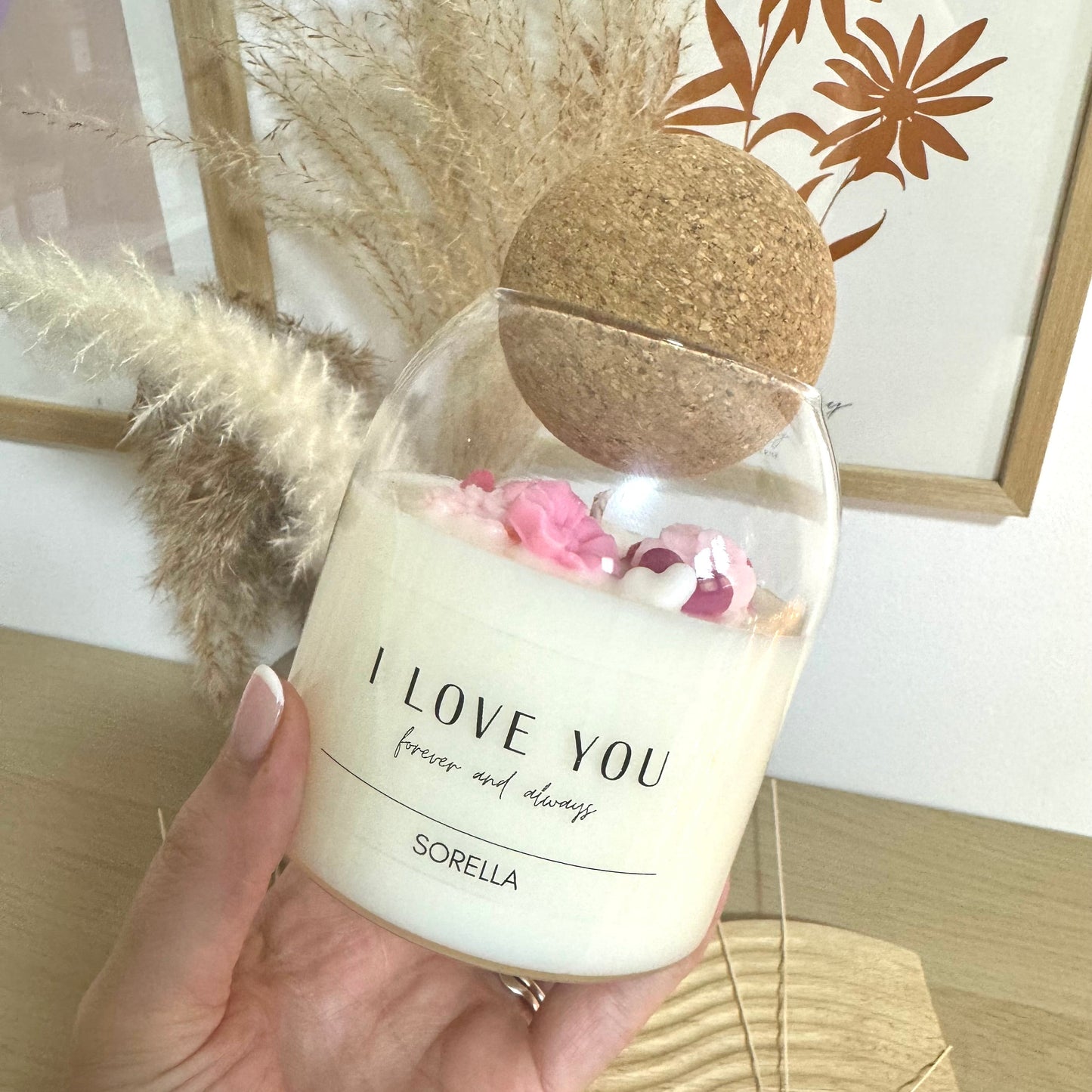 Valentines Day Soy Wax Candle - Cork