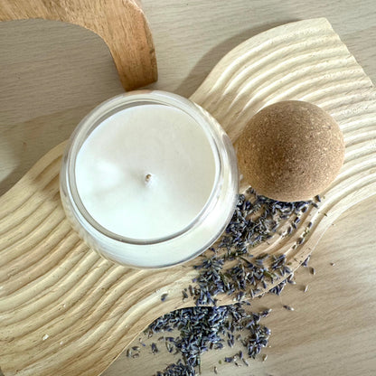 Lavender & White Sage Soy Wax Candle - Cork