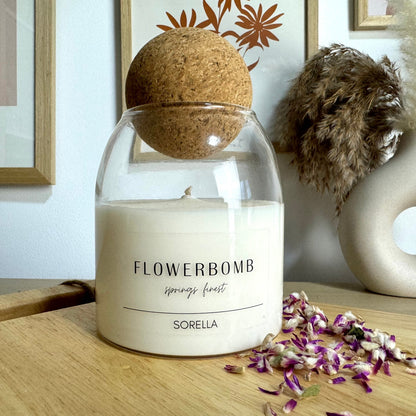 Flowerbomb Soy Wax Candle - Cork