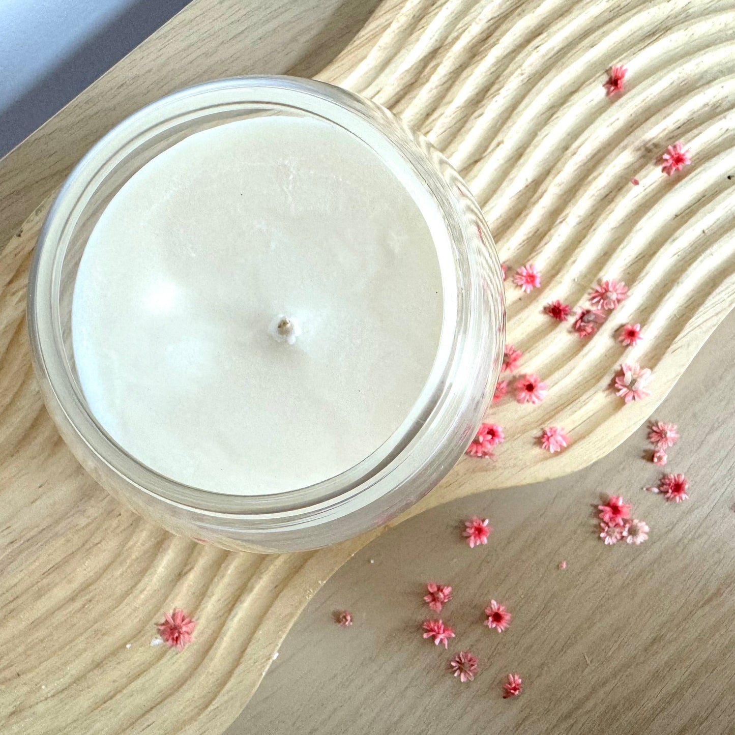 White Patchouli Soy Wax Candle - Cork