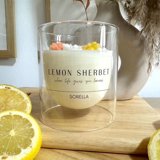 Lemon Sherbet Soy Wax Candle - Dome