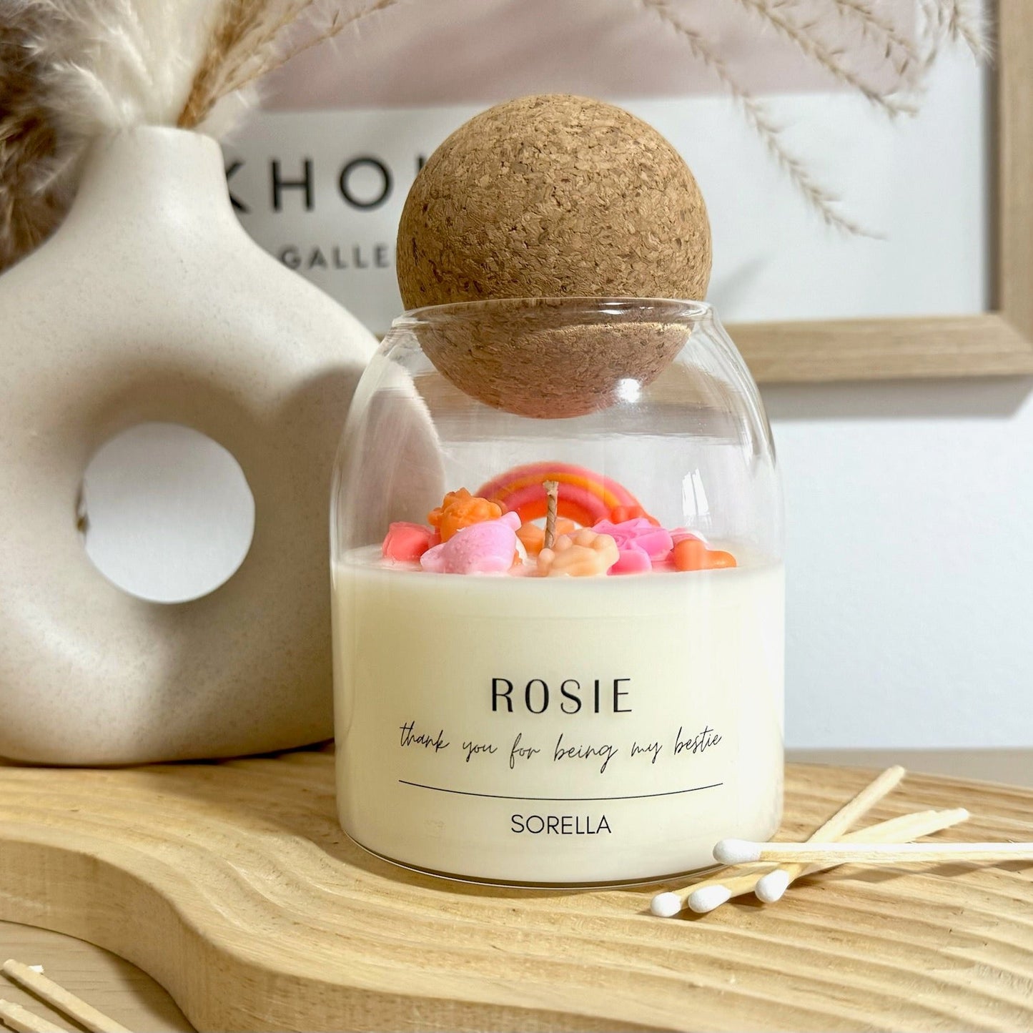 Personalised Cork Candle