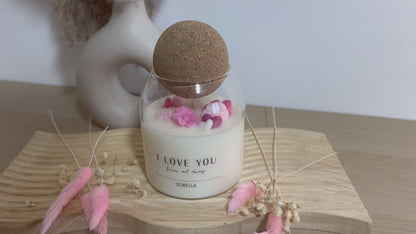 Valentines Day Soy Wax Candle - Cork